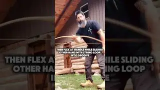 How to string Comanche Bow #comanche #selfbow #archery