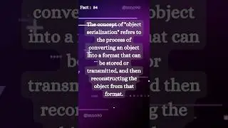 Object serialization..? #shorts #programming #coding #facts #factoftheday #os