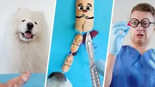 I CUT MY FINGER OFF😭 - SO MY ... DID THE FOODSURGERY😱 (10 BABY SAUSAGES?😍) 