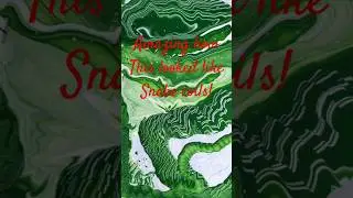 Acrylic paint pour emerald snake green #acrylicpour #pouring #acrylicpainting