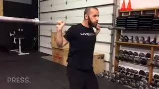 Behind the neck strict press