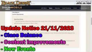 UPDATE NOTICE 21 NOVEMBER 2023 - Black Desert Mobile Indonesia