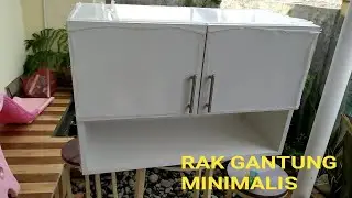 Membuat rak gantung Minimalis Finishing HPL