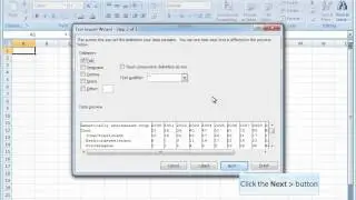 importing and saving a text file to excel