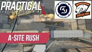 CS:GO Tactic -- SK vs VP -- de_train A-site Rush @ DreamHack Las Vegas 2017
