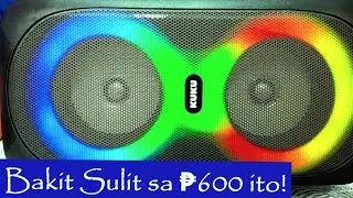 KUKU SK 1202 Pinakamurang PartyBox RGB Ring 4x2 Speaker below ₱600 lang ito