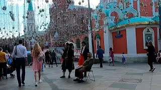 Никольская улица, прогулка // Nikolskaya street, Moscow, walking