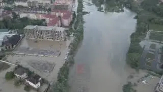 Наводнение Горячий Ключ (сегодня) вид с верху