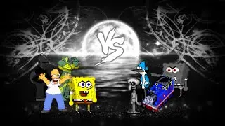 【MUGEN】Team Ki Spongebob vs Team Never Ask Who Joe Is