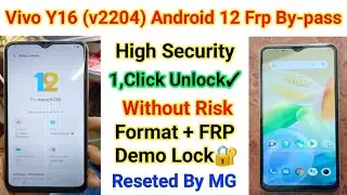 Vivo Y16 Android 12 Frp Bypass/Unlock Tool 100% Working | Vivo Y16 Pattern Pin Frp Unlock Flash 100%