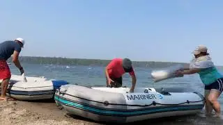 Deflating the boat