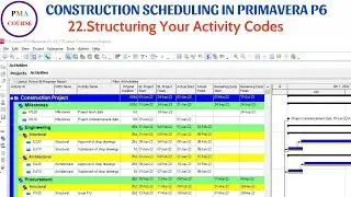 22. Scheduling in PrimaveraP6 ||Structuring Your Activity Codes