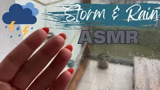 Balcony ASMR during Storm & Rain (Camera Tapping & Scratching)