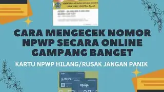 Cara cek nomor NPWP secara online || cara mengecek NPWP online