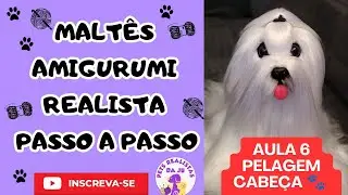 CACHORRO MALTÊS AMIGURUMI (CROCHÊ )PASSO A PASSO REALISTA