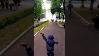 #Парк мира в Коломне. Фантан и детская площадка