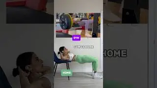 🏋🏻‍♀️🔥Gym Vs Home 🔥🏡 #homeworkout #homeworkoutideas #homeworkout #homeworkoutshorts