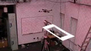 Autonomous quadrocopter flies through windows