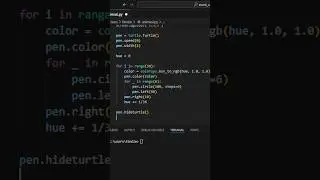 Mandala animation Python | Turtle #python #coding #programming #design