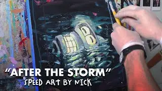 Painting "After The Storm" Acrylic and Oil - Speed Art