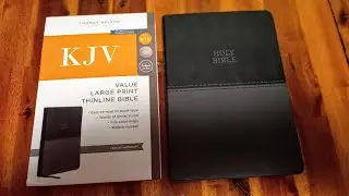 KJV Holy Bible: Value Large Print Thinline, Gray Leathersoft, Red Letter,  Thomas Nelson