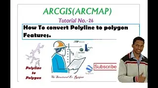 ARCGIS Tutorial 26 How to convert poly-line to polygon feature.
