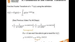 8 - 3.1 Existence of the Fourier Transform