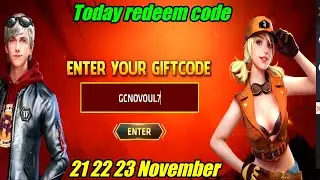 Today Asia championship redeem codes  || free fire redeem codes | November redeem codes  free fire