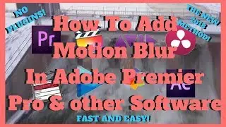 How To Add Motion Blur In Premier Pro and Any Editing Software! - Fast and simple with NO Plugins!