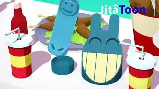 a show about 2 rabbits in a toxic relationship and a clueless but cute blue unidentified thing