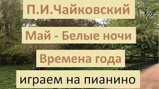 П.И.Чайковский "Май, Белые ночи" "Времена года" играем на пианино