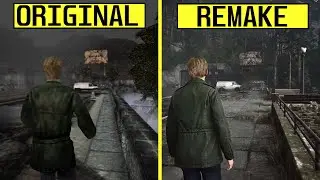 Silent Hill 2 (TPP Camera Mod) Original vs Remake Early Graphics Comparison
