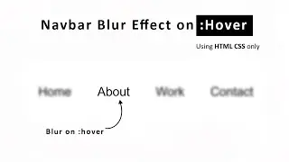 Blur Text Effect | only CSS