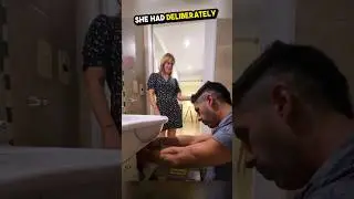 She has a crush on her plumber and did this 😏