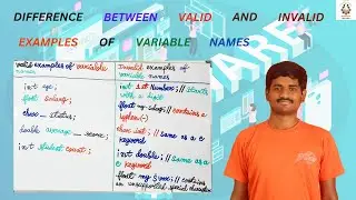Difference between valid and invalid examples of variable names