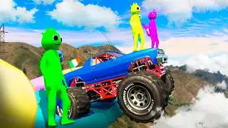 GTA 5 • Incredibox Sprunki Group • Legendary Ragdolls - [Water Slide Jumping]