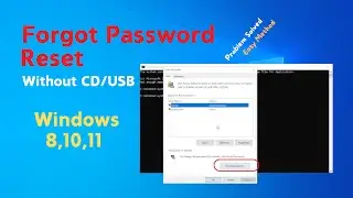 How to Reset Forgotten Password without CD USB Windows 8 10 11 Problem solved |@HDAMSTech
