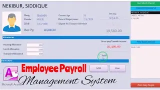 Advance employee payroll managment system in access Part 1| very easy step