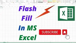 How to use flash fill in excel