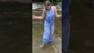 wow) wet your clothes and have fun #shorts #wet #river #fun #pleasure