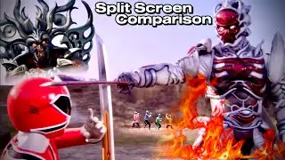 Power Rangers Samurai: Jayden VS Deker & Robtish (Split-Screen Comparison) [4K]