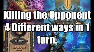 [Hearthstone] Killing the Opponent 4 Different Ways in One Turn