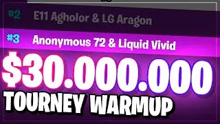 This is the warm-up for a $30 MILLION tourney - We got Top 3