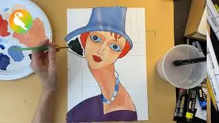 How to Paint Modigliani Portraits | For kids, teens & teachers