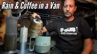 Rainy Day in a Van Making Coffee 