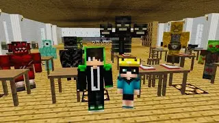 AİLECEK CANAVAR OKULUNA GİTTİK 😱 -Minecraft