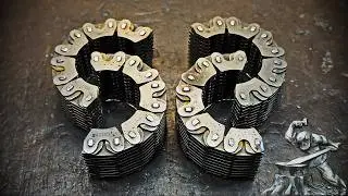 Damascus steel from an incredibly powerful chain.