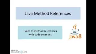 Java method references and types with code explanation