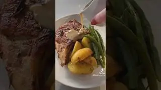 Dinner Vlog- Pork Chop, 2 Veg and Creamy Cider sauce 😋 Is pork underaged, have your say! #whatiate