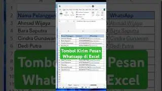 Membuat Tombol Kirim Pesan WhatApp di Excel 